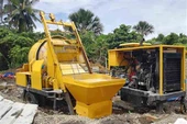 Bétonnière à moteur diesel avec pompe